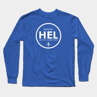 HEL, Helsinki-Vantaa Airport, Finland Long Sleeve T-Shirt
